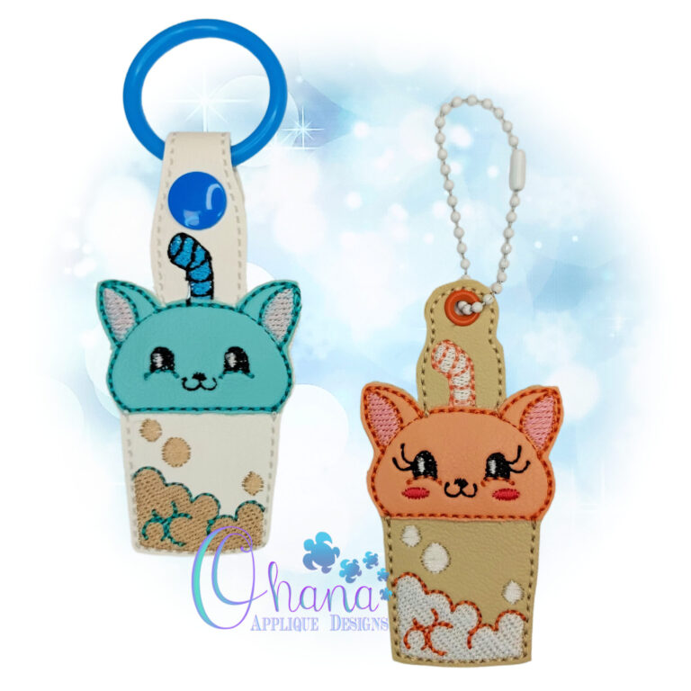 Kitty Bubble Tea Key Chain