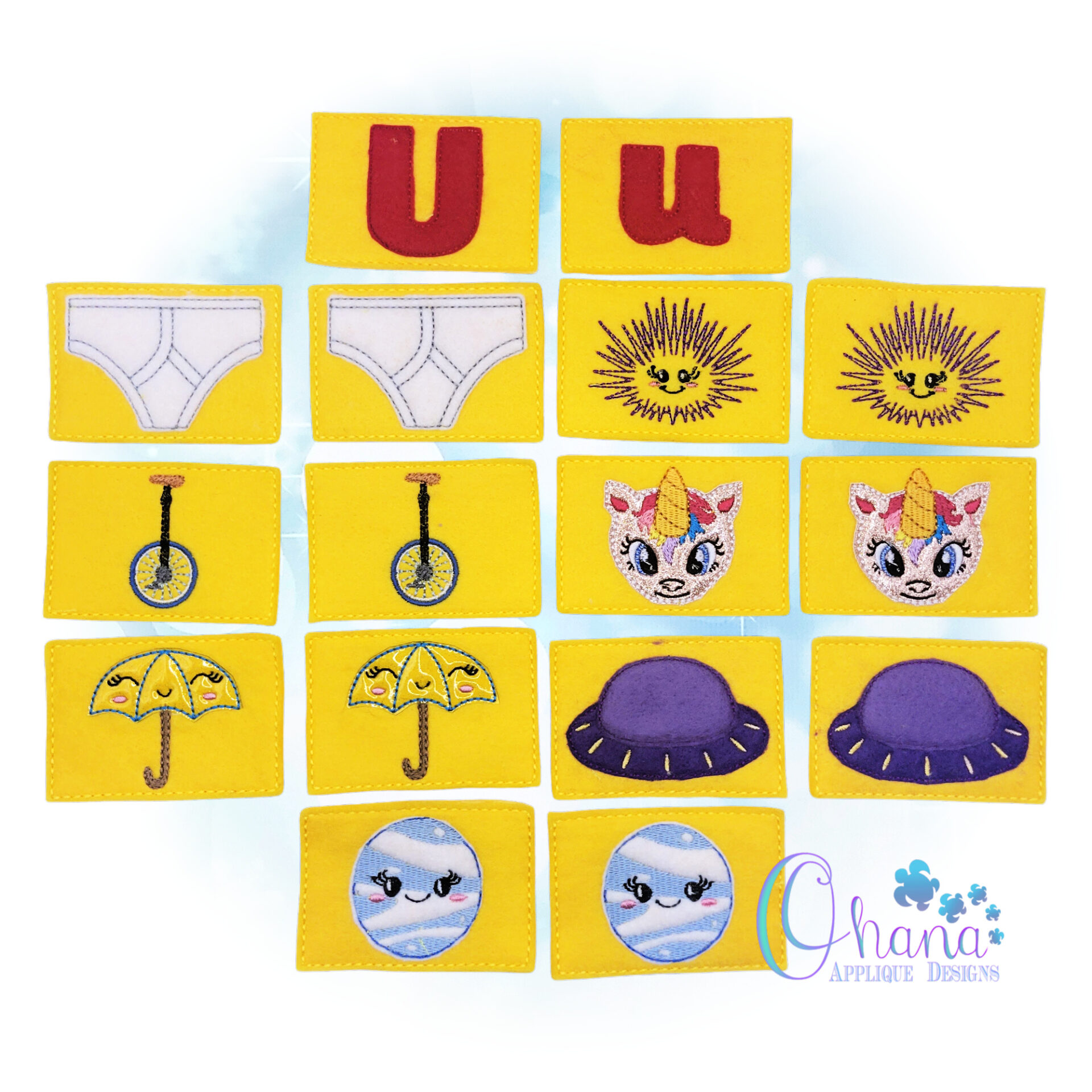 Letter U Matching Card Game