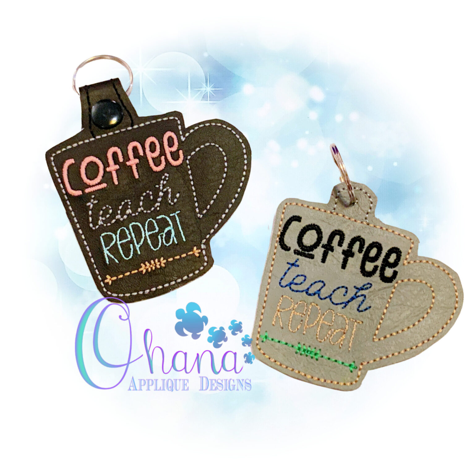 OAD Coffee Teach Repeat KC 2000 copy Coffee Teach Repeat Key Chain