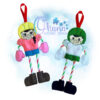 Football Player Candy Cane Holder Ornament