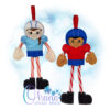 Football Player Candy Cane Holder Ornament
