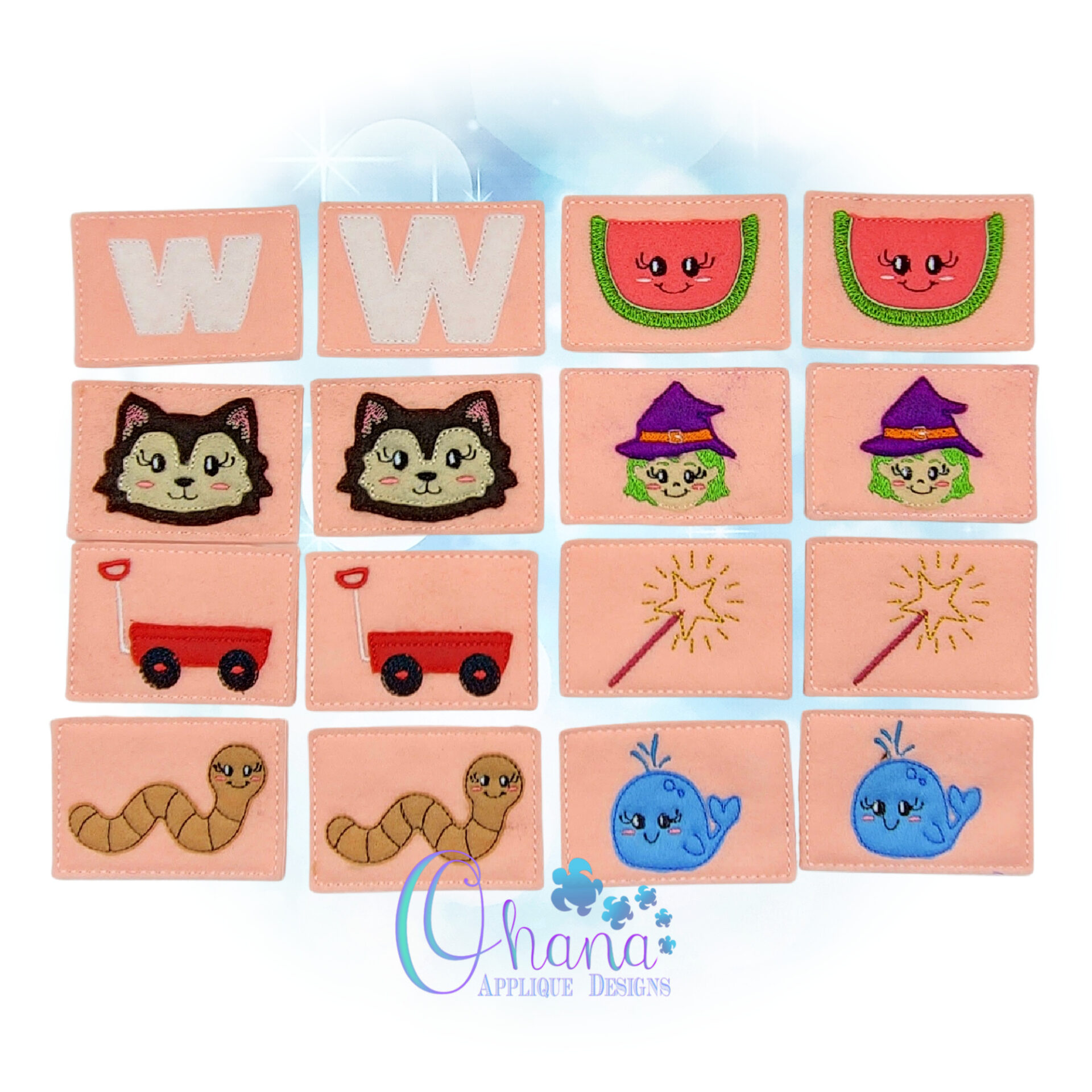 Letter W Matching Card