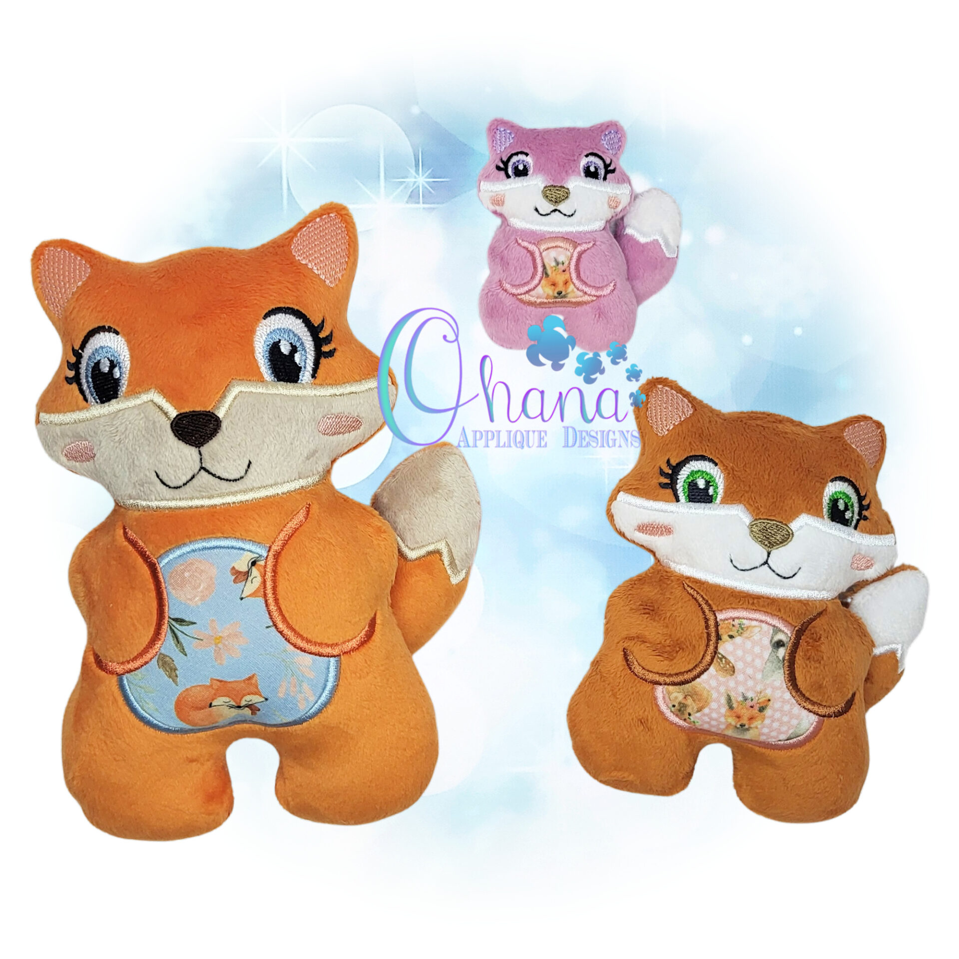 Chubby Fox Stuffie Embroidery