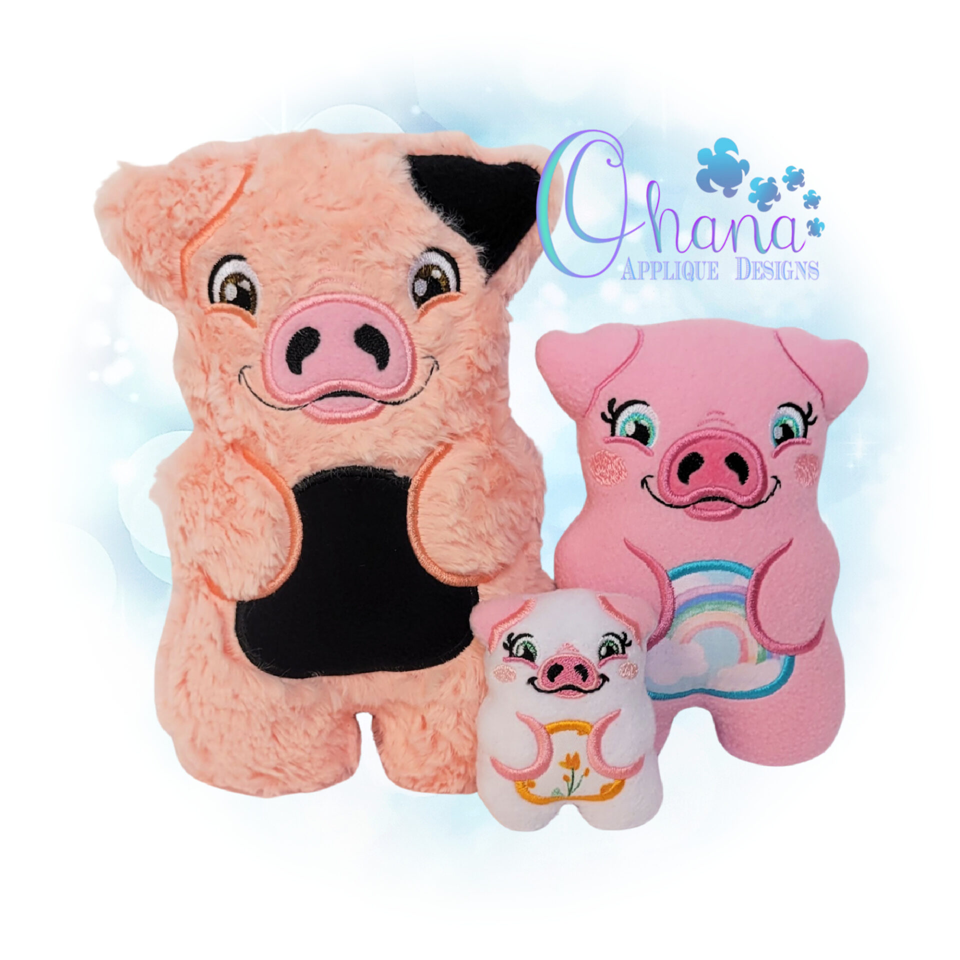 Chubby Pig Stuffie Embroidery