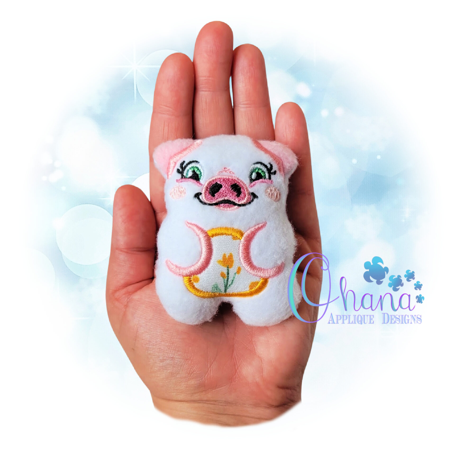 Chubby Pig Stuffie Embroidery