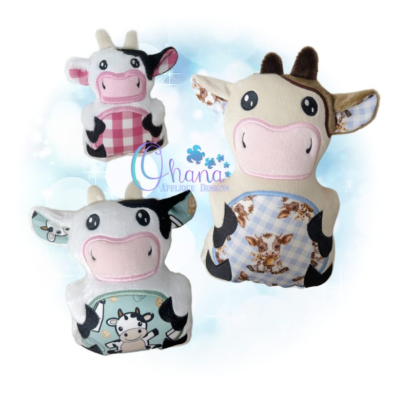 Cow Stuffie Embroidery Design