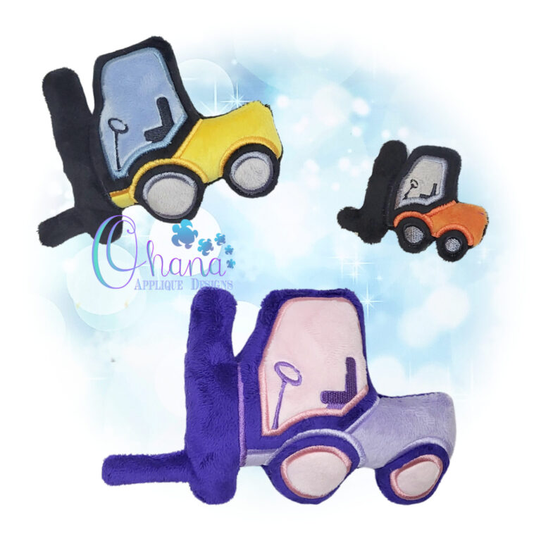 Forklift Stuffie Embroidery Design