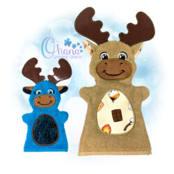 Moose Hand Puppet Embroidery