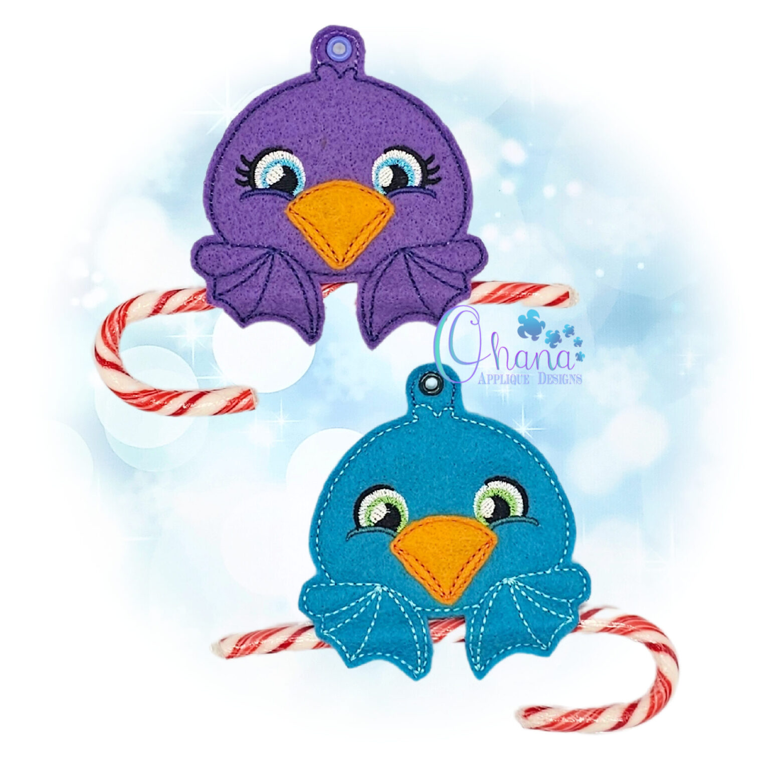 Pterodactyl Single Candy Cane Holder Ornament Design - OAD