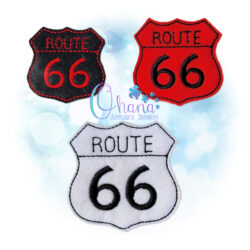 Route 66 Feltie Embroidery Design