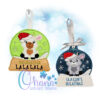 OAD Santa Goat CO 2000 Santa Goat Snowglobe Ornament