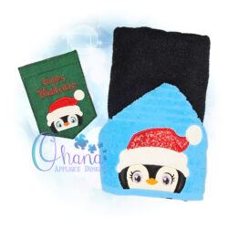 Santa Penguin Peeker Embroidery