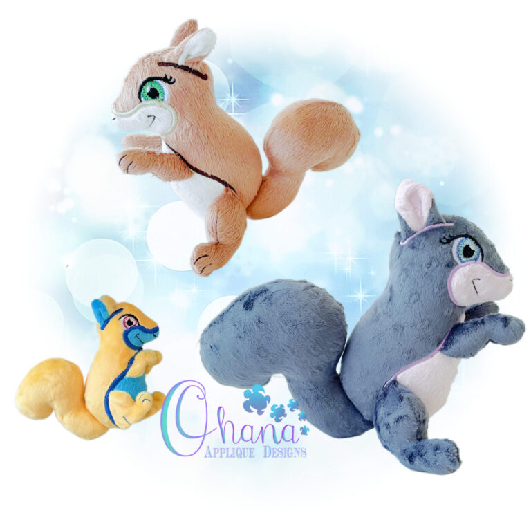 3D Squirrel Stuffie Embroidery