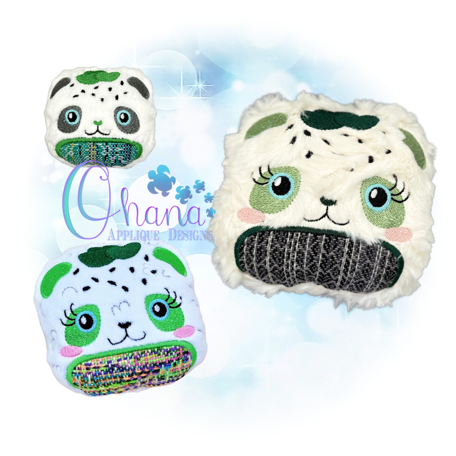 OAD Sushi Panda Stuffie 2000 copy Sushi Panda Stuffie Embroidery