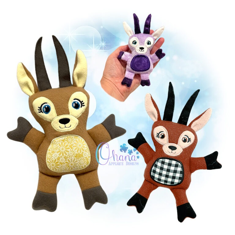 Antelope Stuffie Embroidery Design
