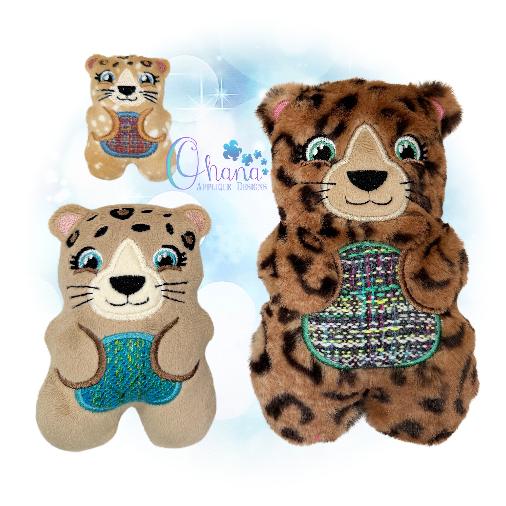 Chubby Leopard Stuffie Embroidery