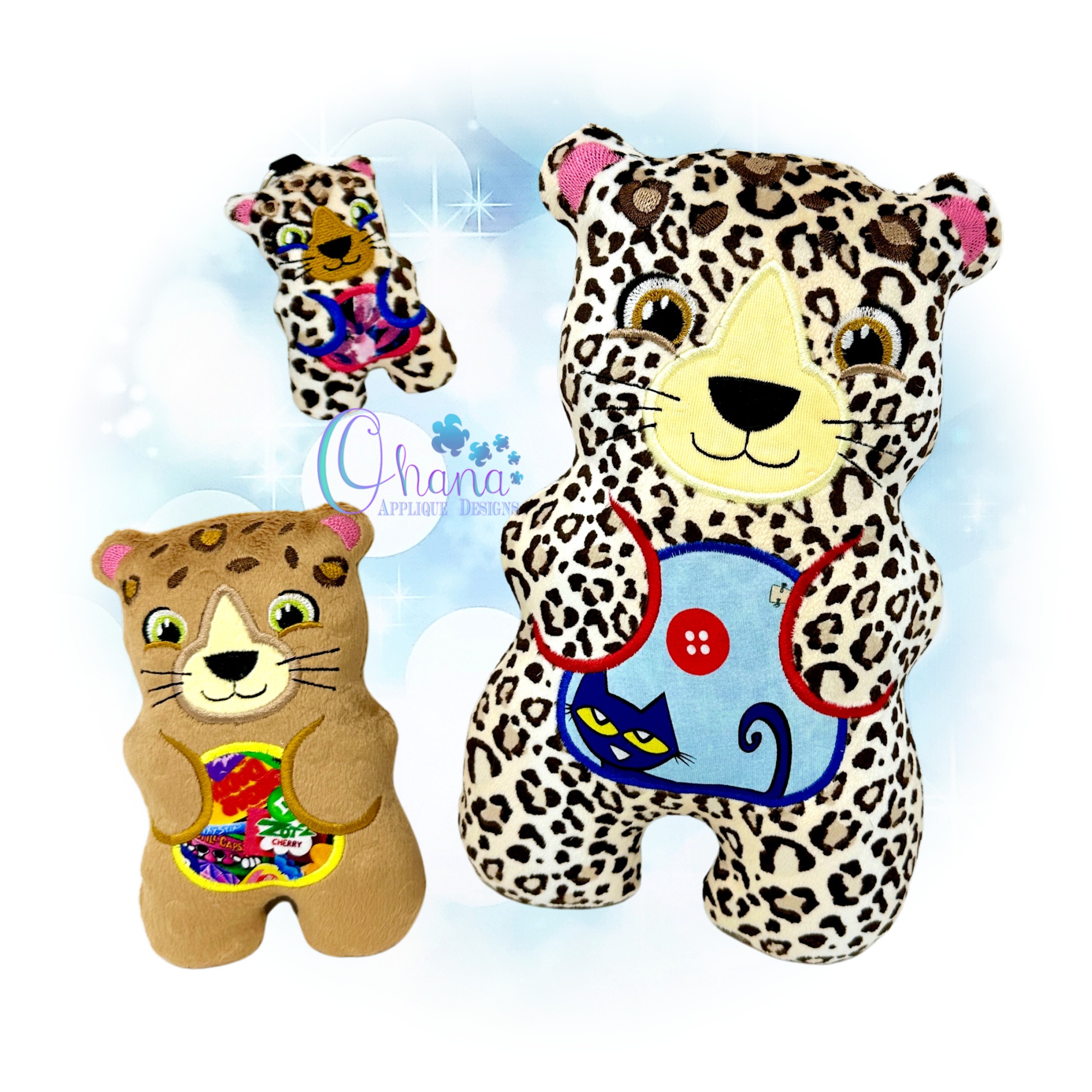 Chubby Leopard Stuffie Embroidery