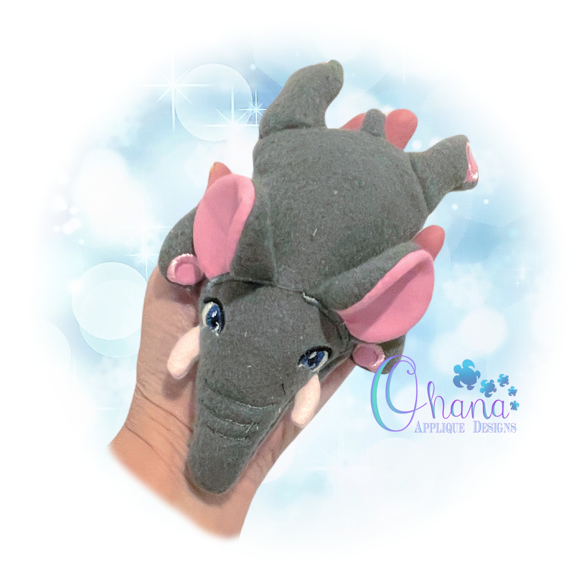 Floppy Elephant Stuffie Embroidery