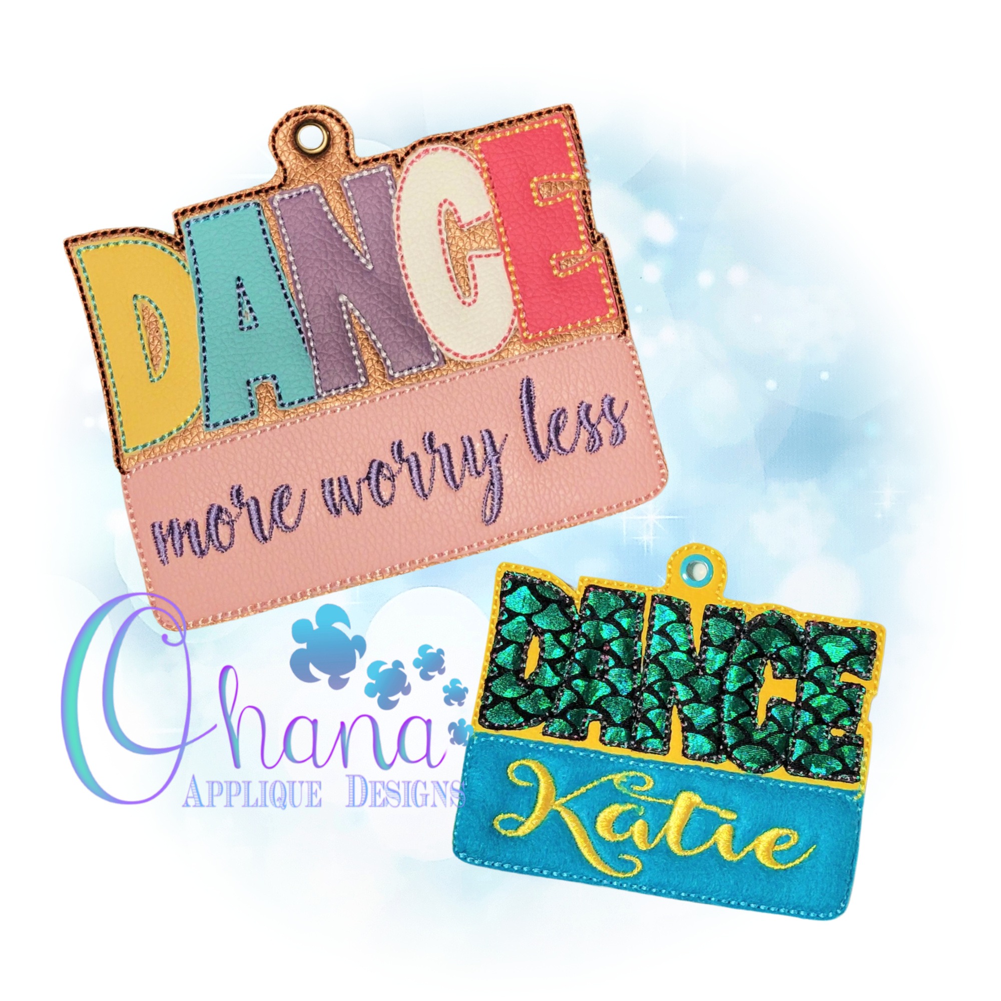 Dance Luggage Tag Embroidery