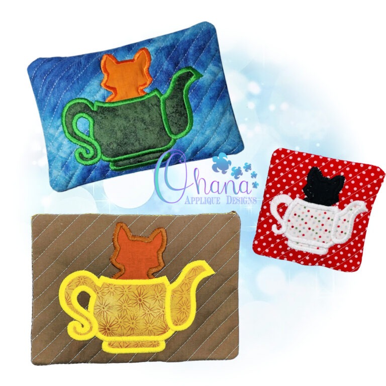 Teapot Kitty Mug Rug