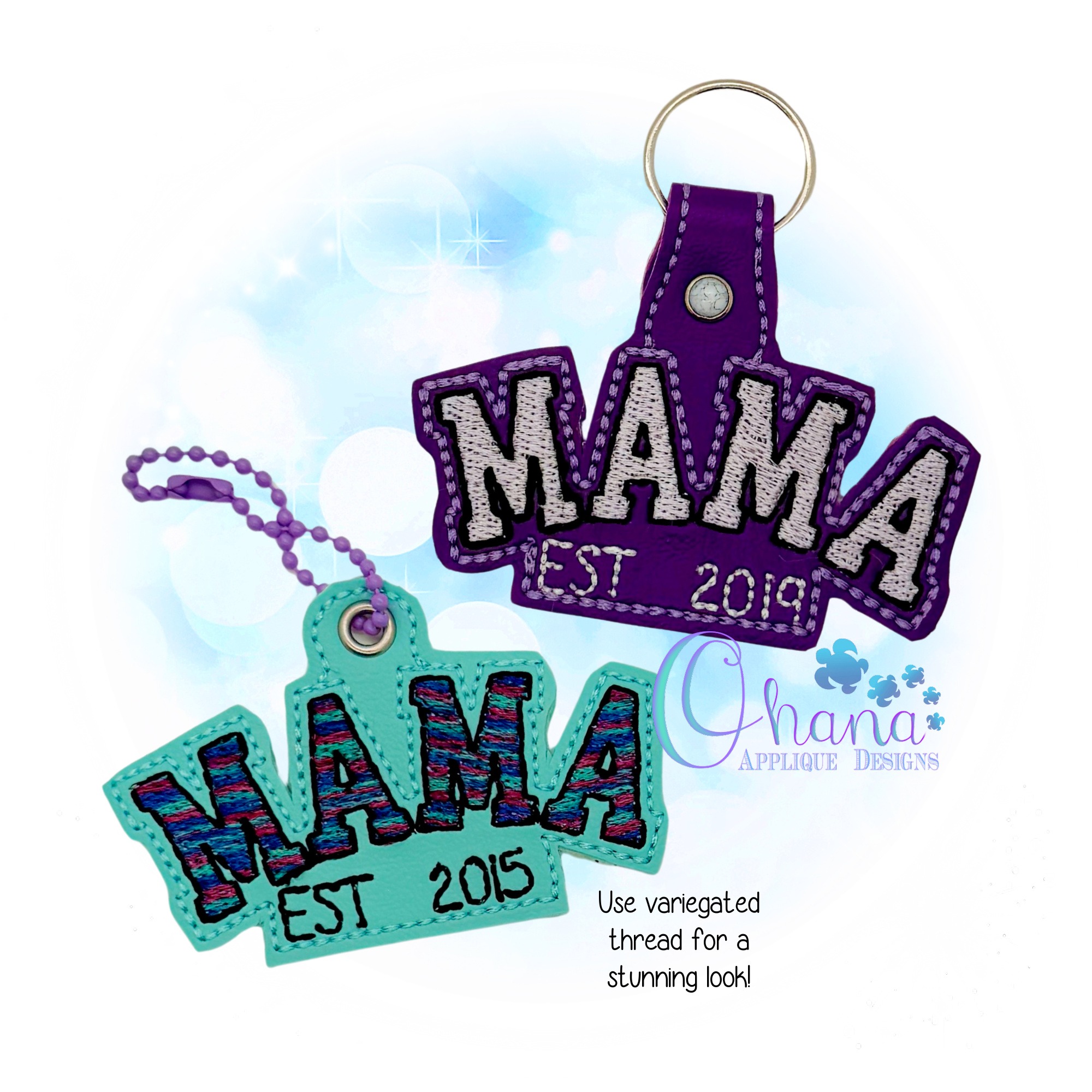 MAMA Key Chain Embroidery