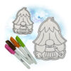 OAD 2404 Girl Gnome FCD 2000 Girl Gnome Flat Coloring