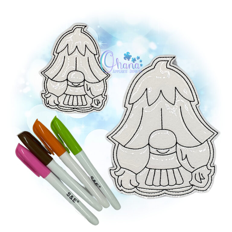 Girl Gnome Flat Coloring