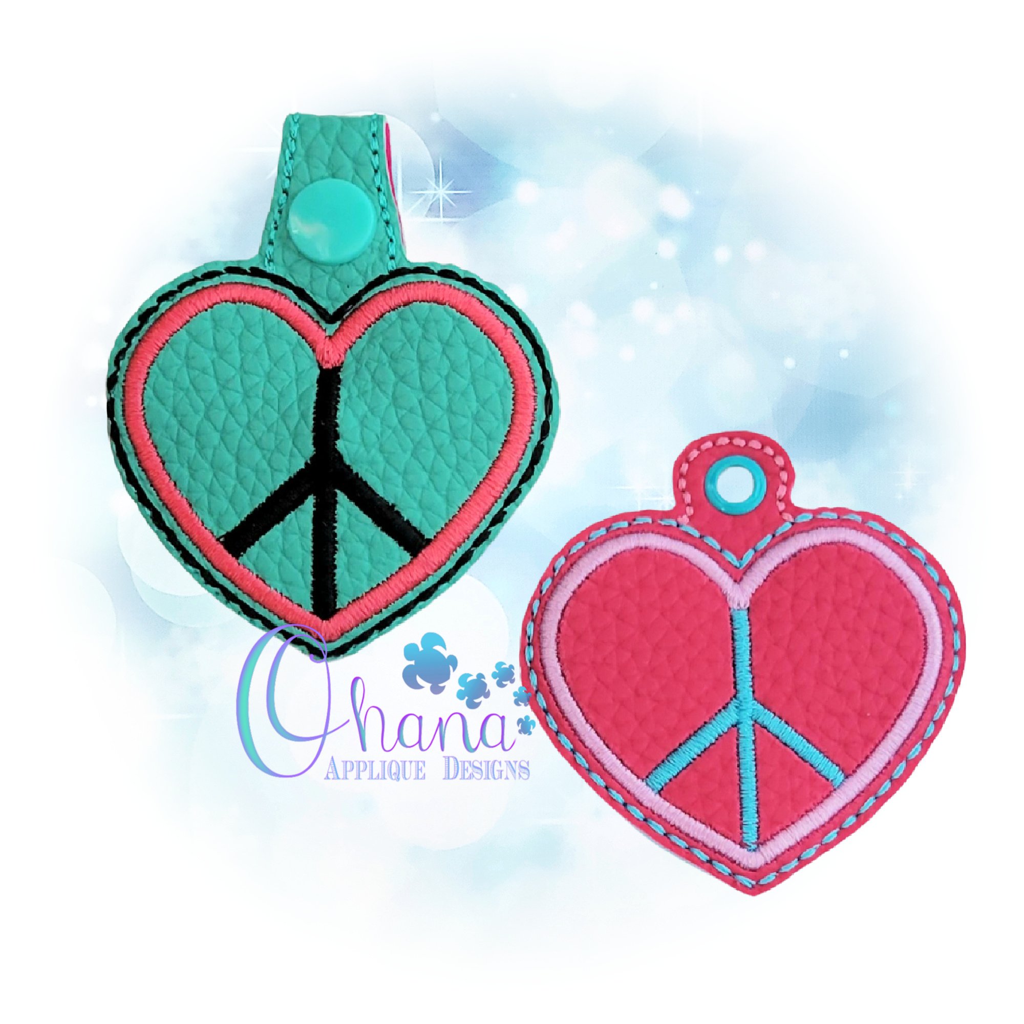 Peace Heart Key Chain