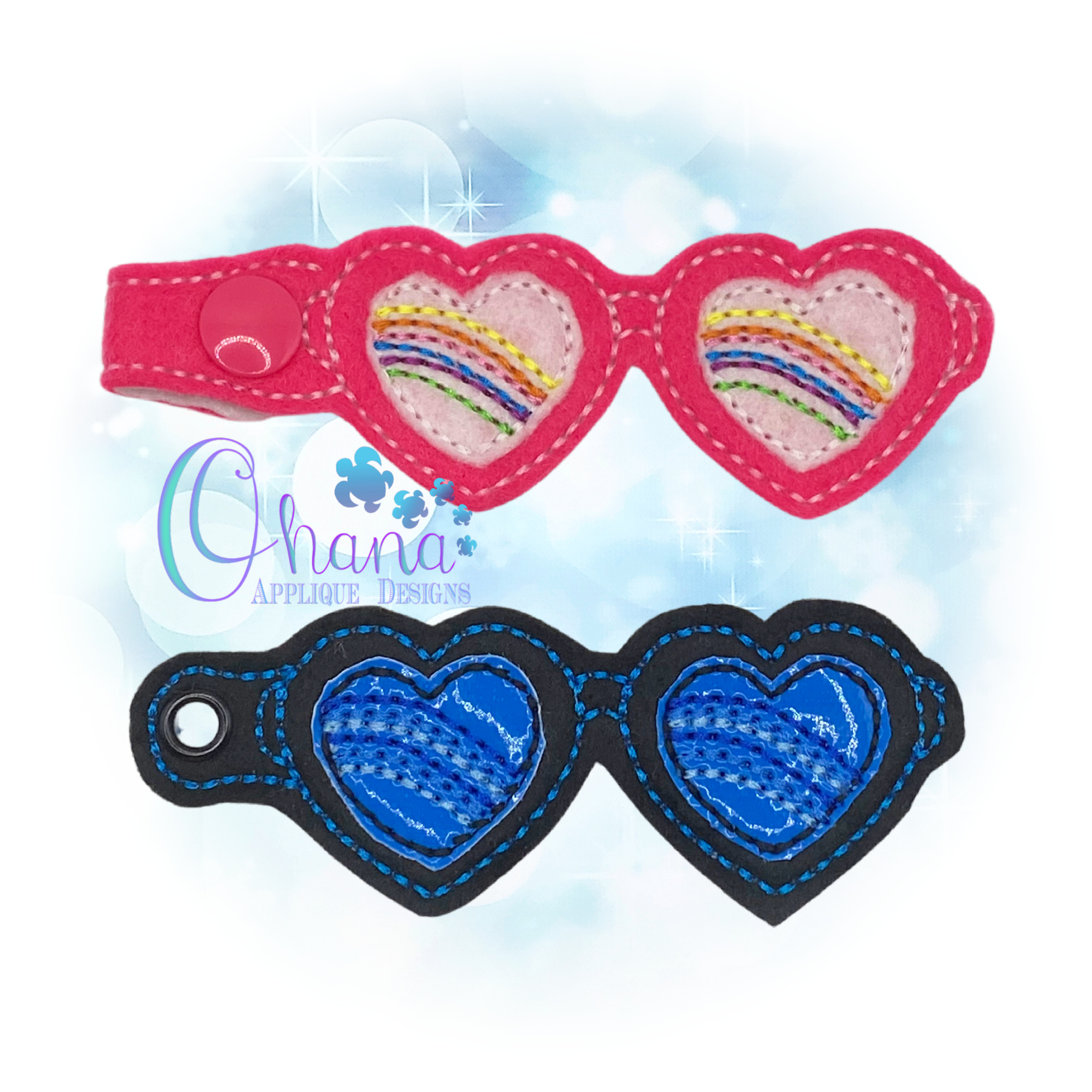 Rainbow Heart Glasses Key