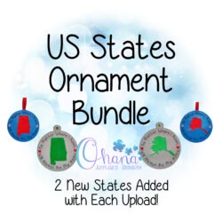 US States Christmas Ornament