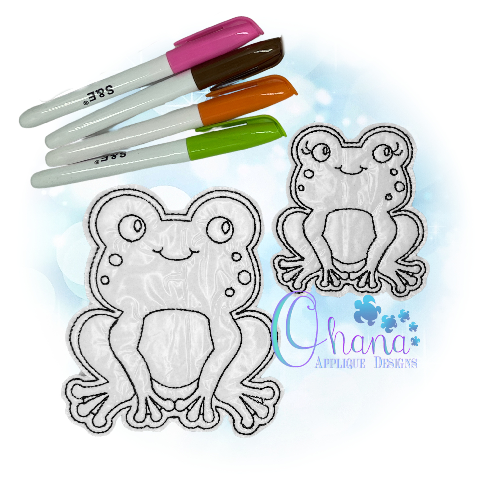 Frog Flat Coloring Doll
