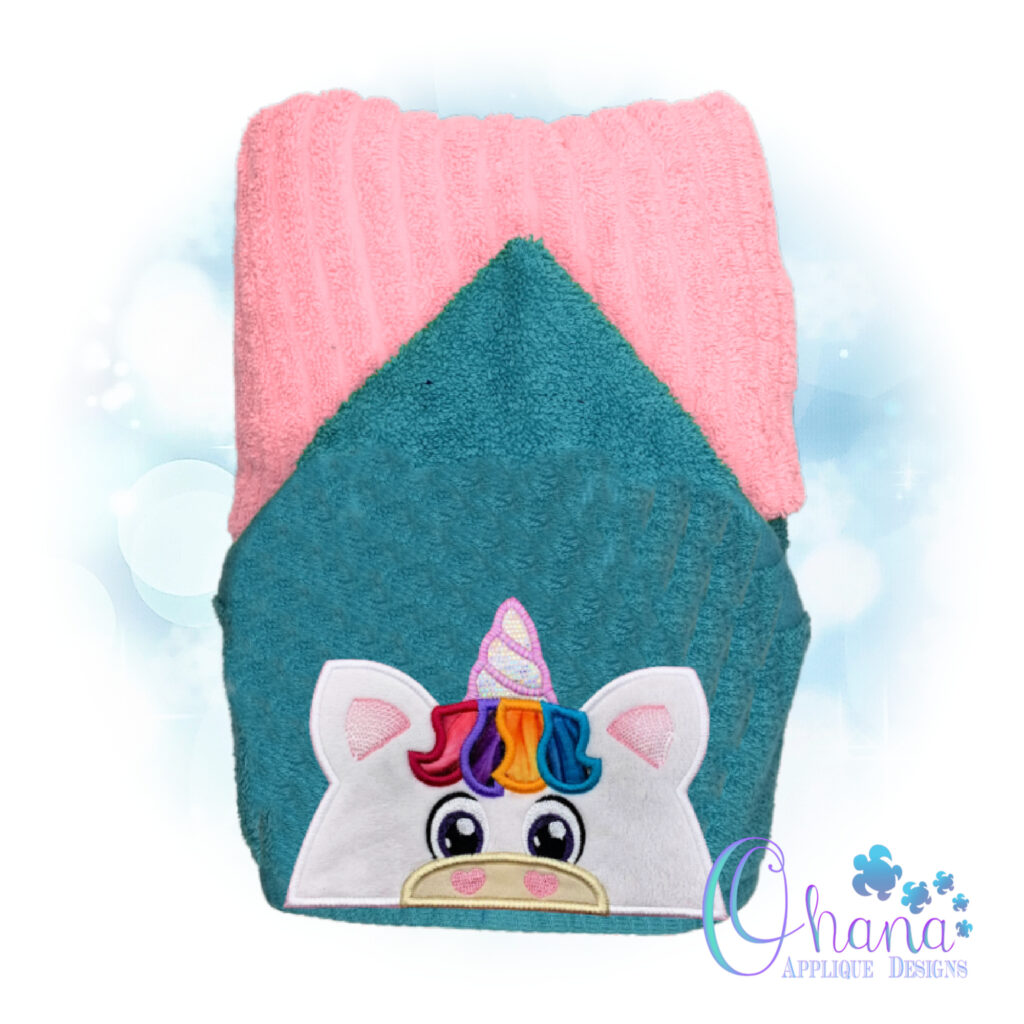 Skittles Unicorn Peeker Embroidery Design - O.A.D.