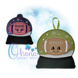 Football Snowglobe Ornament