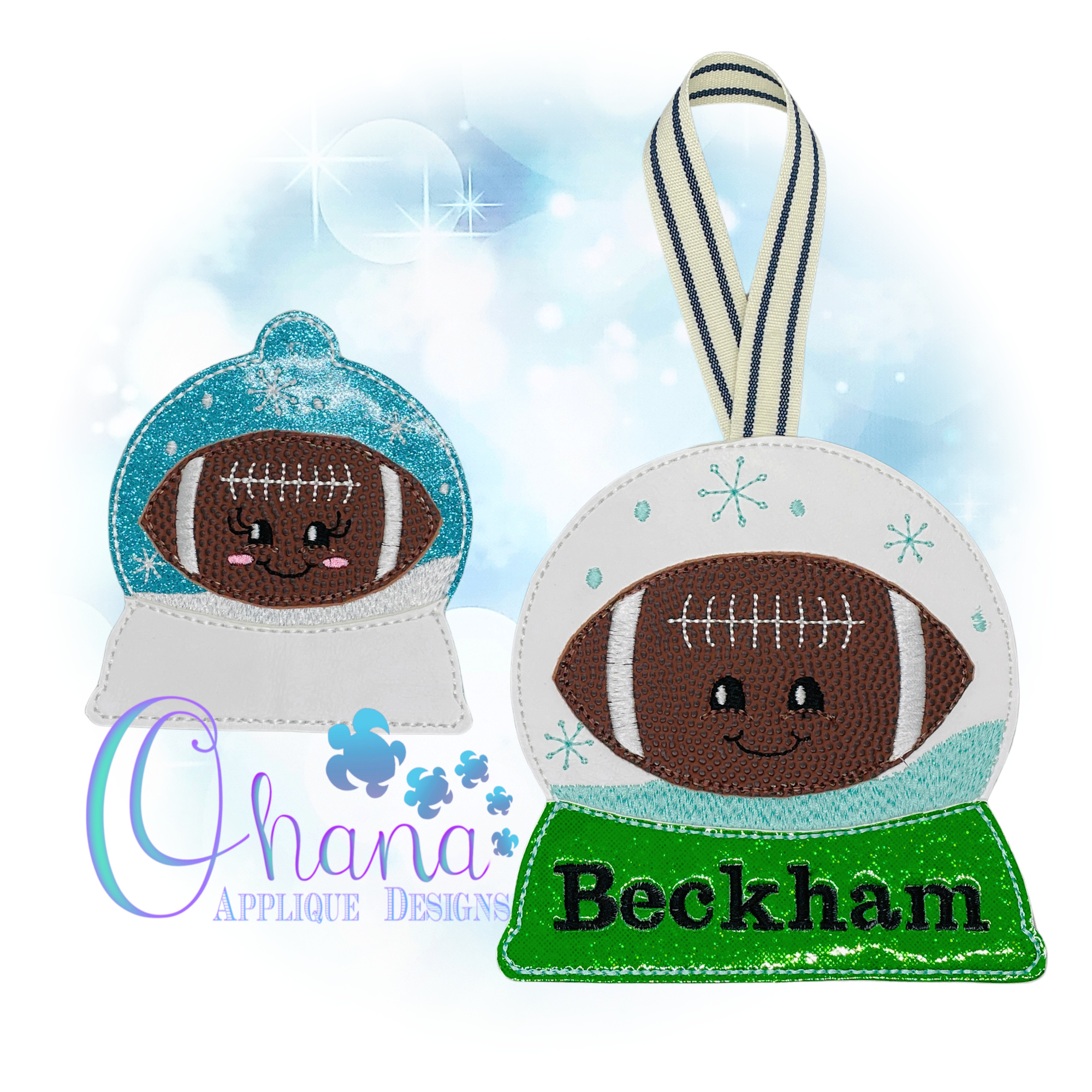 Football Snowglobe Ornament