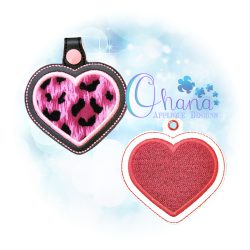 Applique Heart Key Chain