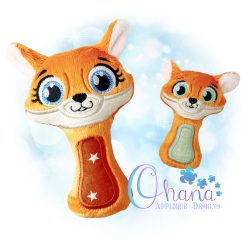 Huggable Fox Rattle Embroidery