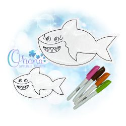 Shark Flat Coloring Doll