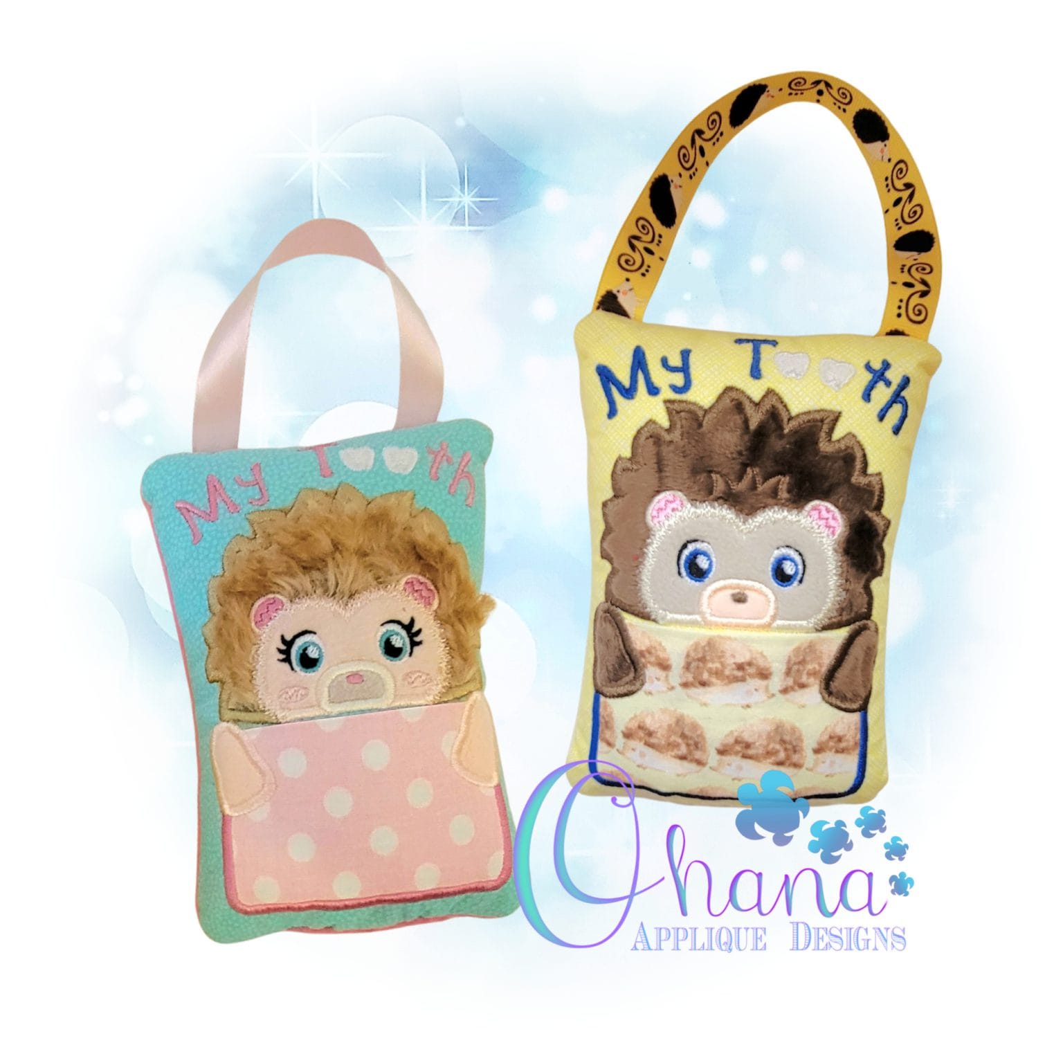OAD 2409 Hedgehog TFP 2000 copy Hedgehog Tooth Fairy Pillow