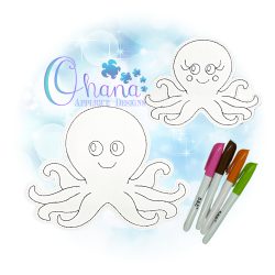 Octopus Flat Coloring Doll