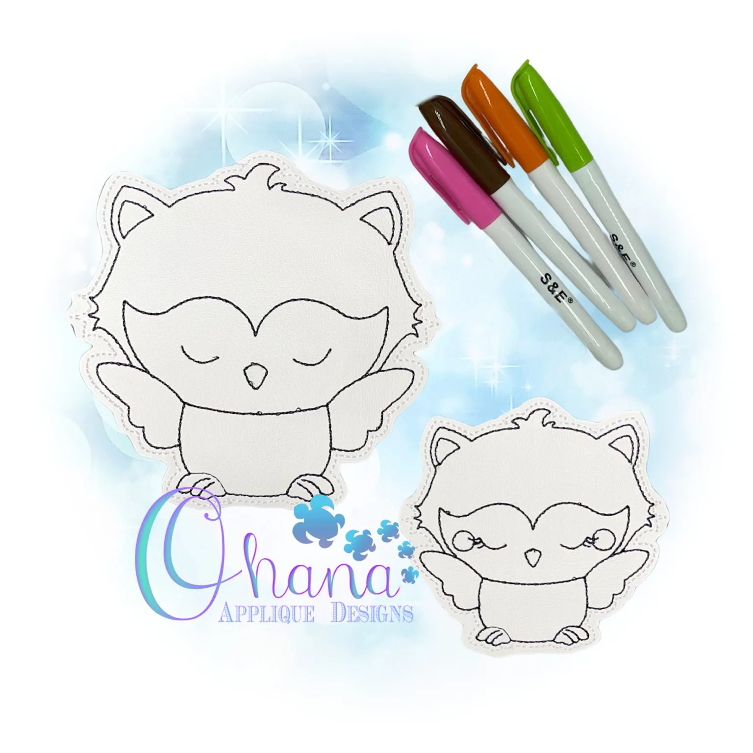 OAD 2409 Owl FCD 2000 Owl Flat Coloring Doll