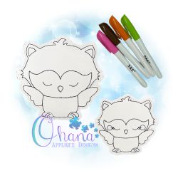 Owl Flat Coloring Doll