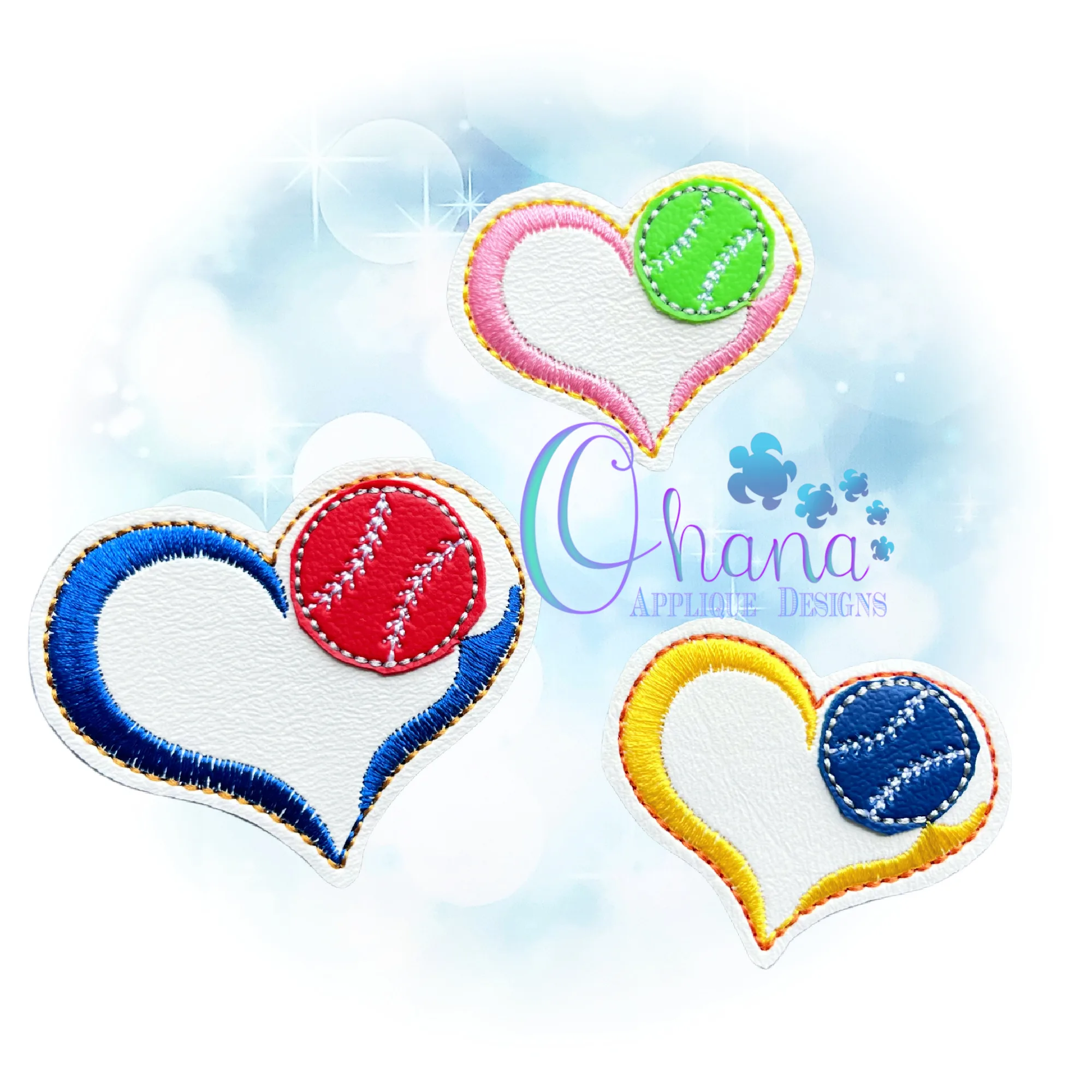 Baseball Love Feltie Embroidery