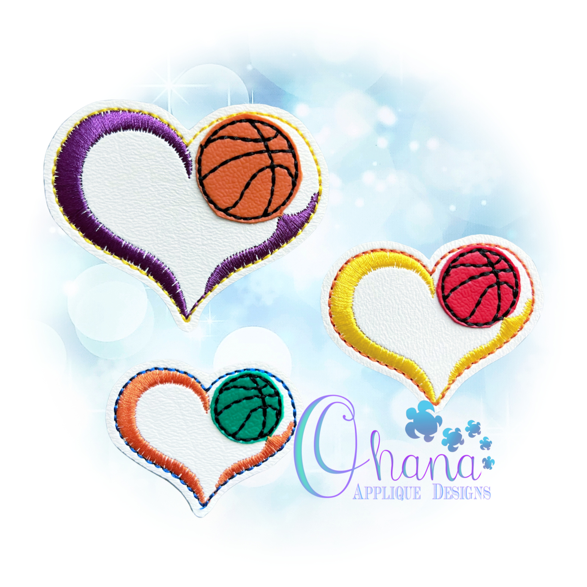 Basketball Love Feltie Embroidery