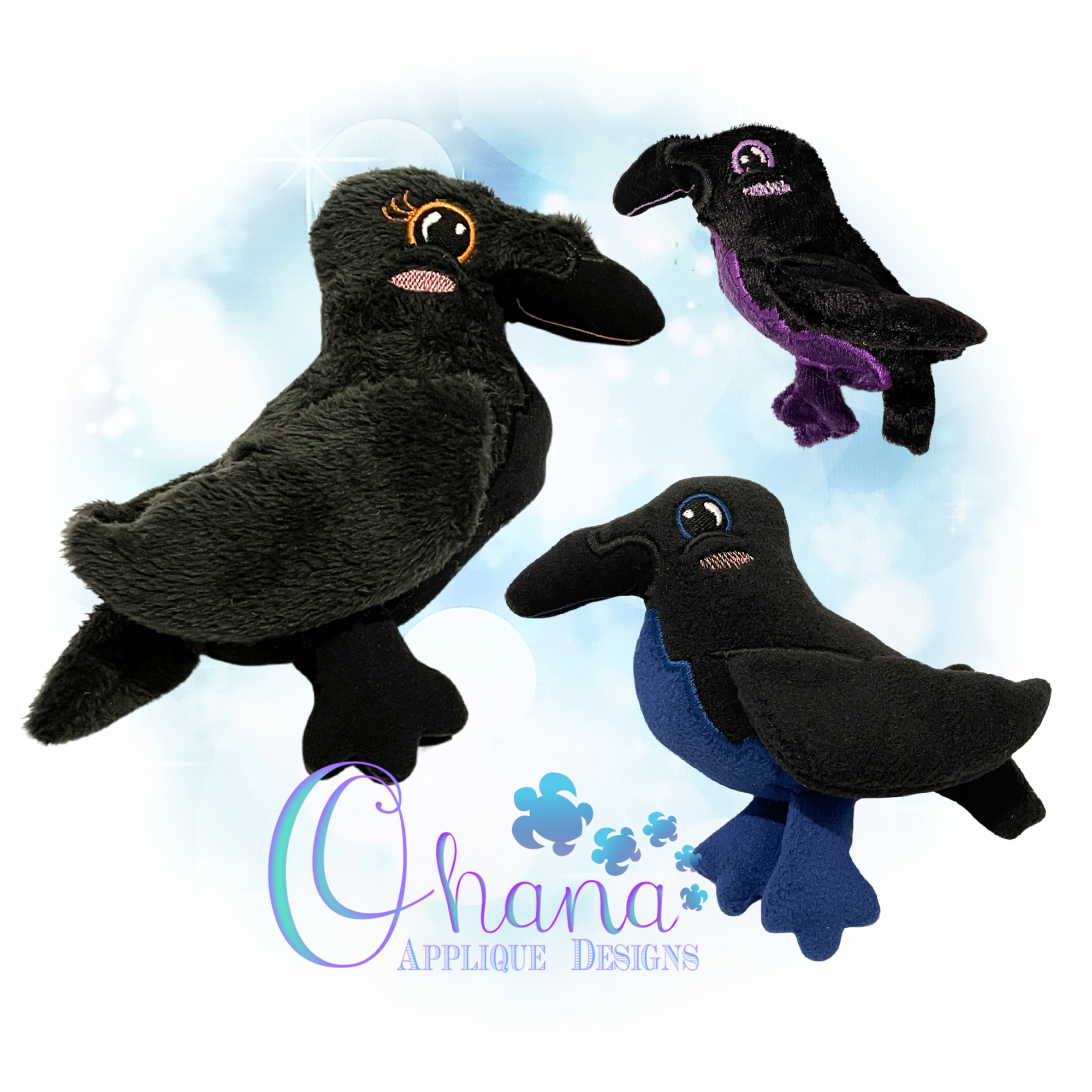 3D Raven Stuffie