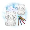 OAD 2410 Calico FCD 2000 Calico Flat Coloring Doll