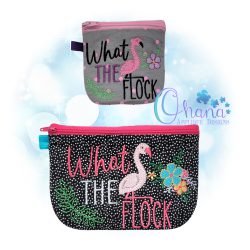 Flock Flamingo Zipper Bag