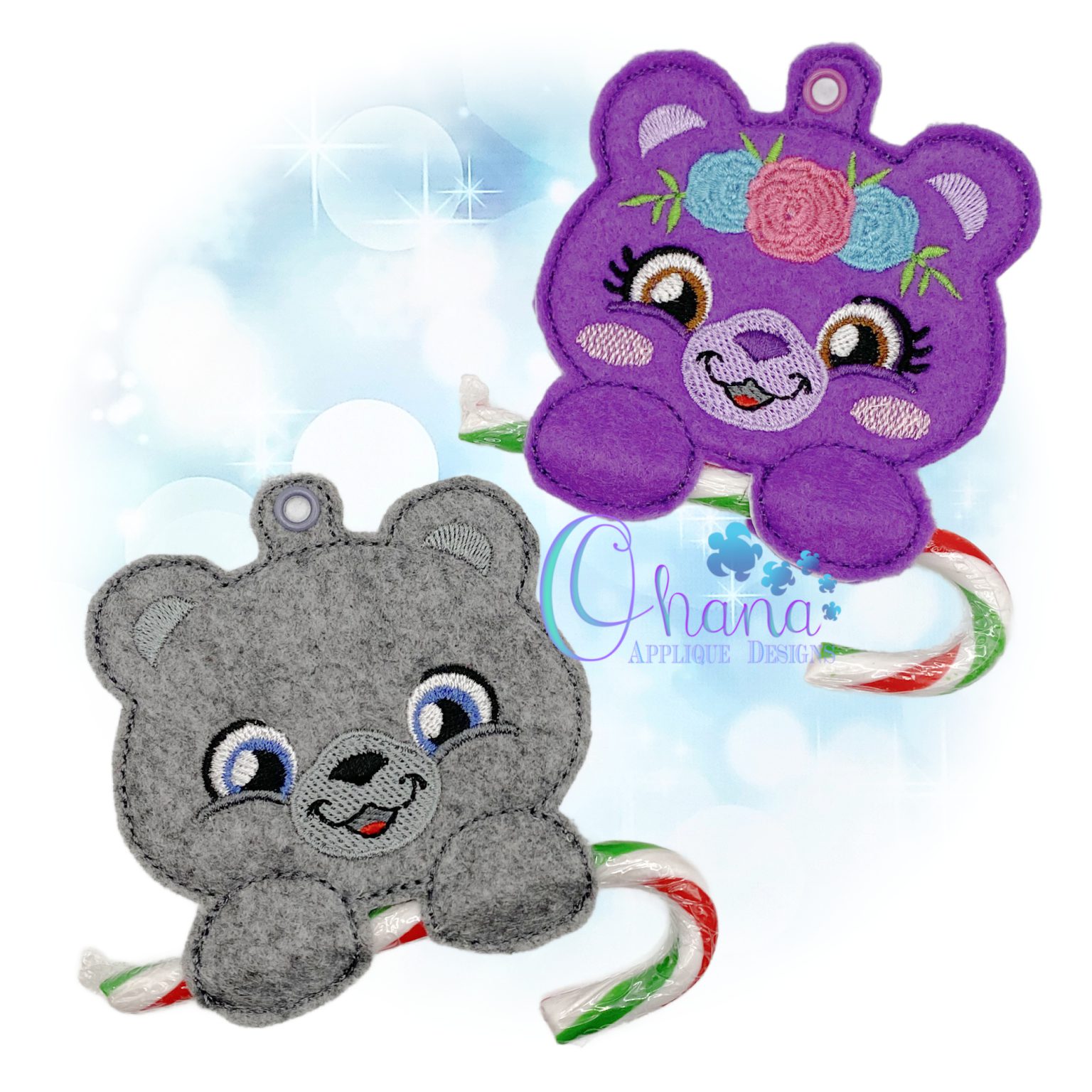 OAD2412 Bear Single CCH 2000 Bear Single Candy Cane