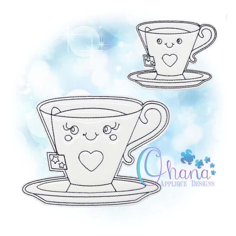 Tea Cup Flat Coloring