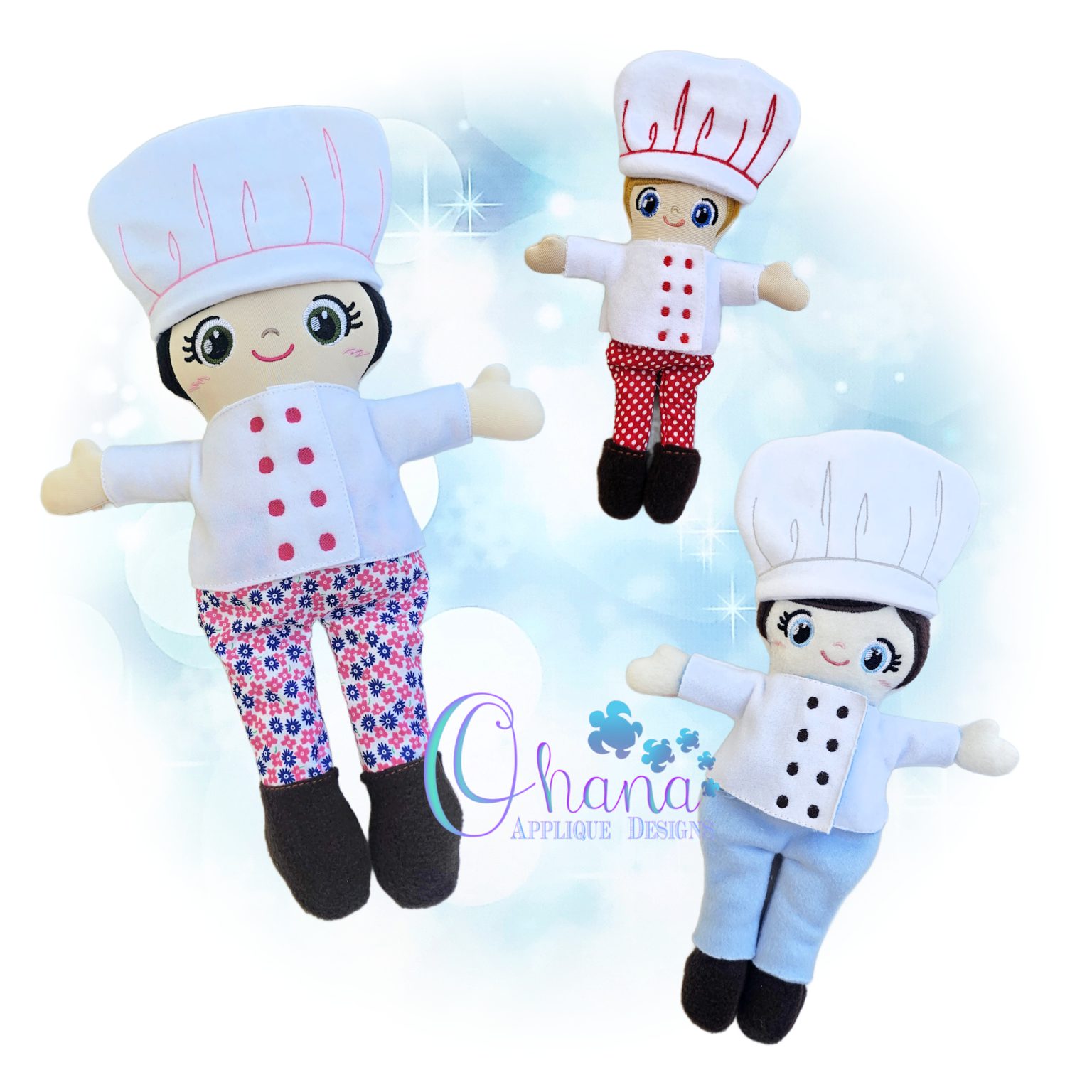 OAD 2503 Chef Doll Stuffie 2000 RK Chef Dress Up Doll