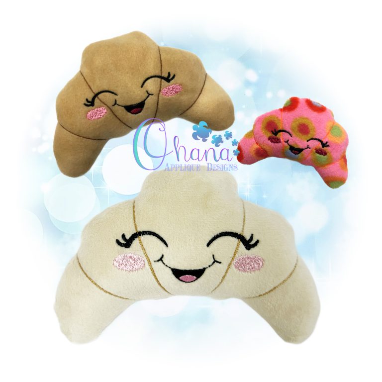 Croissant Stuffie Embroidery Design